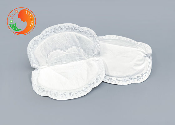 6 Layers Disposable Breast Pad Cellulose White Decorative Border Print LOGO