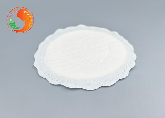 Oval Shape Round Disposable Nursing Pads Flat Type 120mm Size With Strips