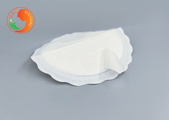 Oval Shape Round Disposable Nursing Pads Flat Type 120mm Size With Strips