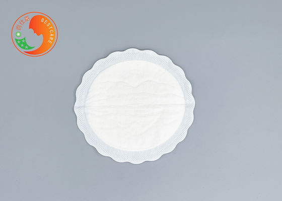 Oval Shape Round Disposable Nursing Pads Flat Type 120mm Size With Strips
