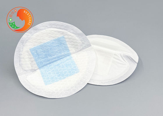 Blue Core Disposable Contoured Breast Pads Organic Material Speedly Spread Liquid