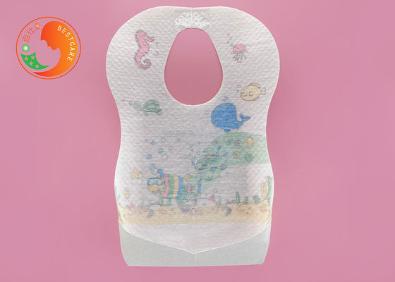 Food Grade Disposable Baby Bibs Picnic Organic Cotton Mess Free Food Catcher Bibs