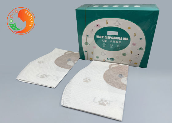 Feeding Food Disposable Baby Bibs Cartoon Waterproof Food Catcher Bibs