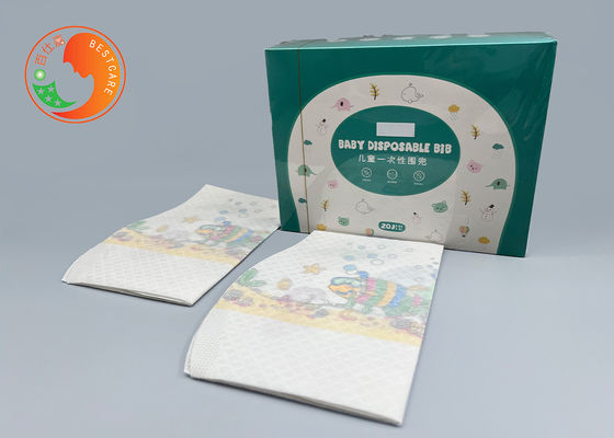 Food Grade Disposable Baby Bibs Picnic Organic Cotton Mess Free Food Catcher Bibs