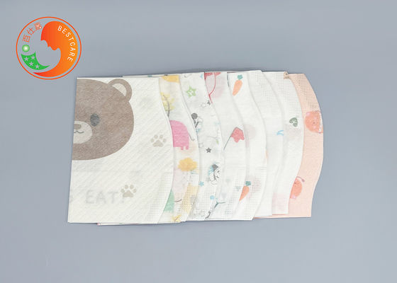 Toddlers Feeding Custom Printed Disposable Bibs With Catch Pocket Tear Resistant Apron