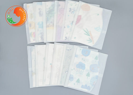 Toddlers Feeding Custom Printed Disposable Bibs With Catch Pocket Tear Resistant Apron