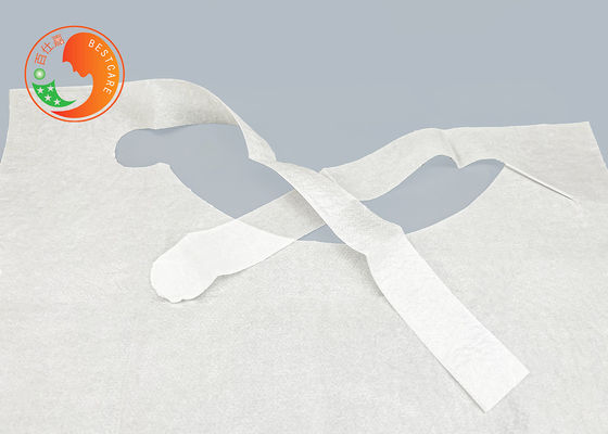 Disposable Paper Bibs For Adults Single Use Sanitary Portable Adjustable Neck
