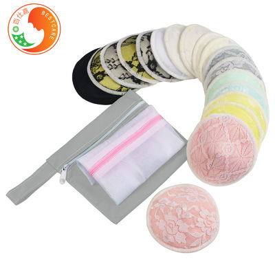 Comfortable Washable Nursing Pads Big Size Washing Bag Invisible Discreet Fit