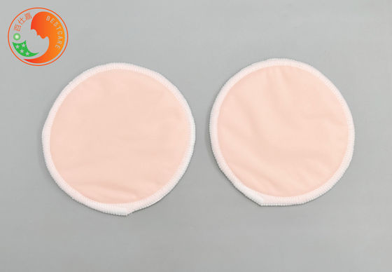 Flat Breastfeeding Pads Washable 12cm 14cm Nipple Milk Crinkle Free Soft Wearable ODM