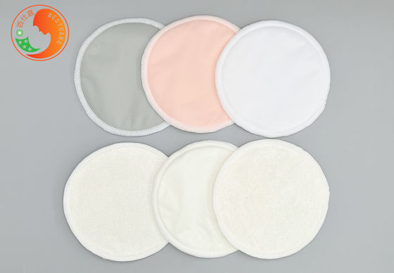 Flat Breastfeeding Pads Washable 12cm 14cm Nipple Milk Crinkle Free Soft Wearable ODM
