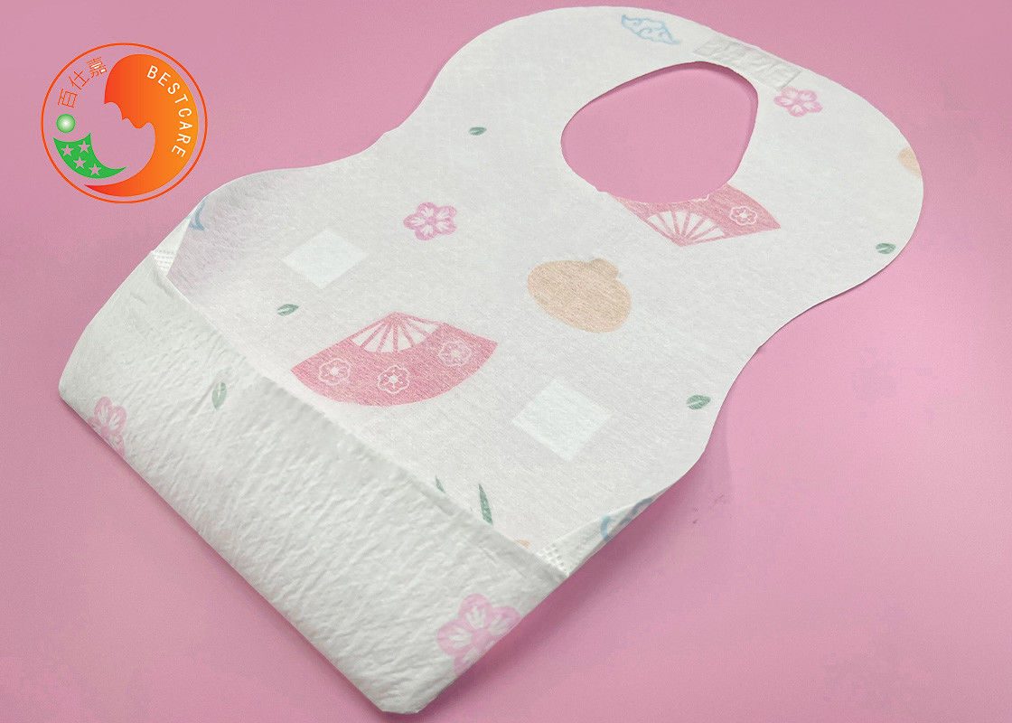 Bamboo material Disposable Baby Bibs Leakproof Pocket Snack Crumb Catcher