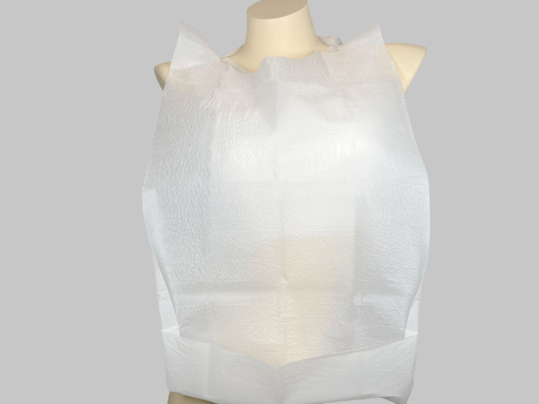 Disposable Paper Bibs For Adults Single Use Sanitary Portable Adjustable Neck